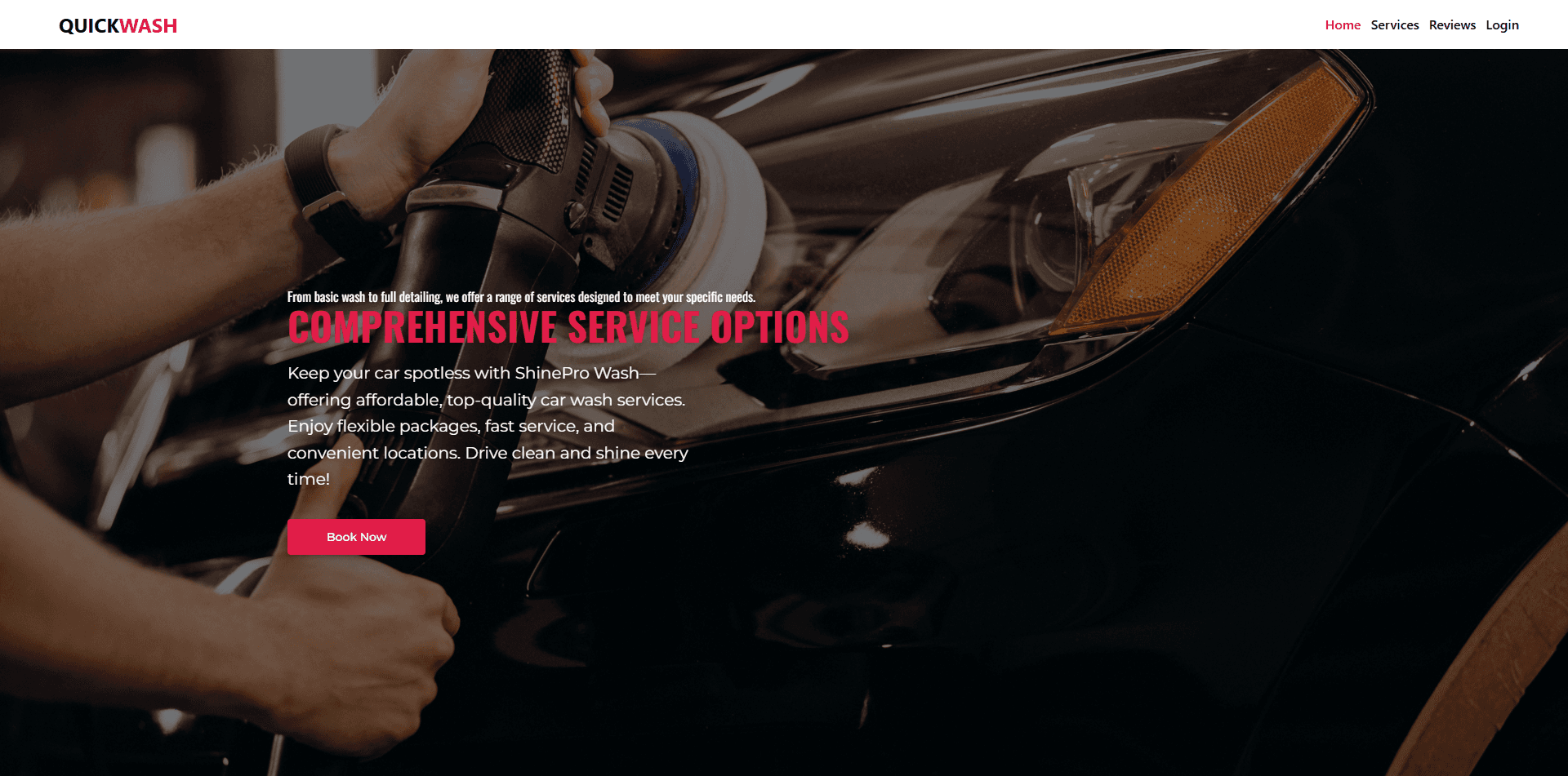 Carwash Booking Platform project screenshot 1